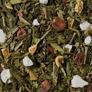 Les granulés de citron attirent visuellement et, alliés à la lemongrass et au thé vert, nous rappellent le souvenir d'une chaude journée d'été